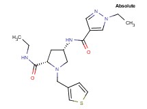 (4S)-N-ethyl-4-{[(1-ethyl-1H-pyrazol-4-yl)carbonyl]amino}-1-(3-thienylmethyl)-L-prolinamide