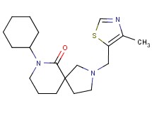 7-cyclohexyl-2-[(4-methyl-1,3-thiazol-5-yl)methyl]-2,7-diazaspiro[4.5]decan-6-one