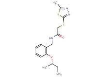 N-(2-sec-butoxybenzyl)-2-[(5-methyl-1,3,4-thiadiazol-2-yl)thio]acetamide