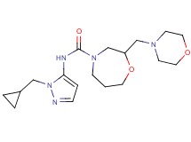 N-[1-(cyclopropylmethyl)-1H-pyrazol-5-yl]-2-(morpholin-4-ylmethyl)-1,4-oxazepane-4-carboxamide