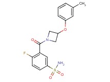 4-fluoro-3-{[3-(3-methylphenoxy)-1-azetidinyl]carbonyl}benzenesulfonamide