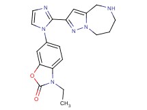 3-ethyl-6-[2-(5,6,7,8-tetrahydro-4H-pyrazolo[1,5-a][1,4]diazepin-2-yl)-1H-imidazol-1-yl]-1,3-benzoxazol-2(3H)-one hydrochloride
