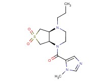 (4aS*,7aR*)-1-[(1-methyl-1H-imidazol-5-yl)carbonyl]-4-propyloctahydrothieno[3,4-b]pyrazine 6,6-dioxide