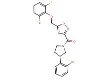 3-{[3-(2-chlorophenyl)-1-pyrrolidinyl]carbonyl}-5-[(2,6-difluorophenoxy)methyl]isoxazole