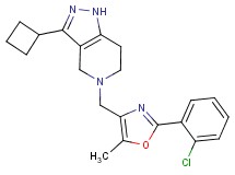 5-{[2-(2-chlorophenyl)-5-methyl-1,3-oxazol-4-yl]methyl}-3-cyclobutyl-4,5,6,7-tetrahydro-1H-pyrazolo[4,3-c]pyridine