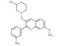 1-{[7-methoxy-2-(3-methylphenyl)-3-quinolinyl]methyl}-3-piperidinol