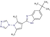 5-tert-butyl-2-[2,5-dimethyl-1-(4H-1,2,4-triazol-4-yl)-1H-pyrrol-3-yl]-1H-benzimidazole