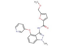 5-(methoxymethyl)-N-[1-methyl-4-(pyridin-3-yloxy)-1H-indazol-3-yl]-2-furamide
