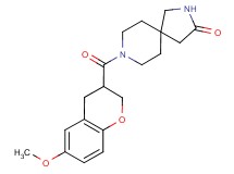 8-[(6-methoxy-3,4-dihydro-2H-chromen-3-yl)carbonyl]-2,8-diazaspiro[4.5]decan-3-one