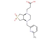 3-[(4aR*,7aS*)-4-[(6-methylpyridin-2-yl)methyl]-6,6-dioxidohexahydrothieno[3,4-b]pyrazin-1(2H)-yl]propanoic acid