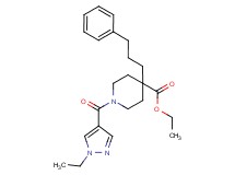 ethyl 1-[(1-ethyl-1H-pyrazol-4-yl)carbonyl]-4-(3-phenylpropyl)-4-piperidinecarboxylate