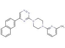 3-[4-(6-methyl-2-pyridinyl)-1-piperazinyl]-5-(2-naphthyl)-1,2,4-triazine