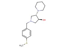 (3S*,4S*)-1-[4-(methylthio)benzyl]-4-piperidin-1-ylpyrrolidin-3-ol