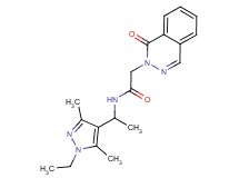 N-[1-(1-ethyl-3,5-dimethyl-1H-pyrazol-4-yl)ethyl]-2-(1-oxo-2(1H)-phthalazinyl)acetamide
