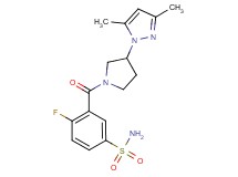 3-{[3-(3,5-dimethyl-1H-pyrazol-1-yl)-1-pyrrolidinyl]carbonyl}-4-fluorobenzenesulfonamide