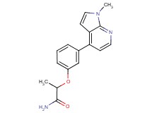 2-[3-(1-methyl-1H-pyrrolo[2,3-b]pyridin-4-yl)phenoxy]propanamide