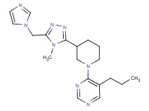 4-{3-[5-(1H-imidazol-1-ylmethyl)-4-methyl-4H-1,2,4-triazol-3-yl]piperidin-1-yl}-5-propylpyrimidine