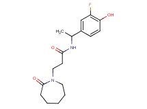 N-[1-(3-fluoro-4-hydroxyphenyl)ethyl]-3-(2-oxoazepan-1-yl)propanamide