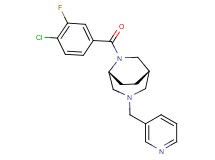 (1S*,5R*)-6-(4-chloro-3-fluorobenzoyl)-3-(3-pyridinylmethyl)-3,6-diazabicyclo[3.2.2]nonane