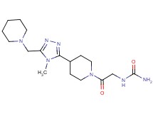 N-(2-{4-[4-methyl-5-(piperidin-1-ylmethyl)-4H-1,2,4-triazol-3-yl]piperidin-1-yl}-2-oxoethyl)urea