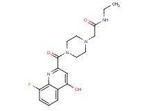 N-ethyl-2-{4-[(8-fluoro-4-hydroxy-2-quinolinyl)carbonyl]-1-piperazinyl}acetamide