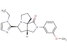 (3aS*,5S*,9aS*)-5-(1-ethyl-1H-imidazol-2-yl)-2-(3-methoxyphenyl)hexahydro-7H-pyrrolo[3,4-g]pyrrolizin-1(2H)-one