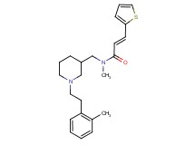 (2E)-N-methyl-N-({1-[2-(2-methylphenyl)ethyl]-3-piperidinyl}methyl)-3-(2-thienyl)acrylamide