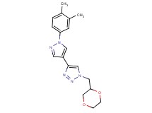 4-[1-(3,4-dimethylphenyl)-1H-pyrazol-4-yl]-1-(1,4-dioxan-2-ylmethyl)-1H-1,2,3-triazole