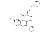N,3,6-trimethyl-2-(1H-pyrazol-4-yl)-N-[3-(1-pyrrolidinyl)propyl]-4-quinolinecarboxamide trifluoroacetate