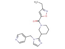 4-[(2-{1-[(3-ethyl-5-isoxazolyl)carbonyl]-3-piperidinyl}-1H-imidazol-1-yl)methyl]pyridine