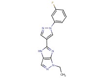 1-ethyl-5-[1-(3-fluorophenyl)-1H-pyrazol-4-yl]-1,4-dihydroimidazo[4,5-c]pyrazole