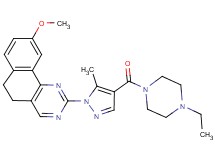 2-{4-[(4-ethyl-1-piperazinyl)carbonyl]-5-methyl-1H-pyrazol-1-yl}-9-methoxy-5,6-dihydrobenzo[h]quinazoline