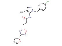 N-[1-(4-chlorobenzyl)-4-methyl-1H-pyrazol-5-yl]-3-[3-(2-furyl)-1,2,4-oxadiazol-5-yl]propanamide