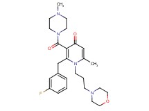 2-(3-fluorobenzyl)-6-methyl-3-[(4-methyl-1-piperazinyl)carbonyl]-1-[3-(4-morpholinyl)propyl]-4(1H)-pyridinone