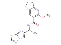 N-(1-imidazo[2,1-b][1,3,4]thiadiazol-6-ylethyl)-2-methoxy-6,7-dihydro-5H-cyclopenta[b]pyridine-3-carboxamide