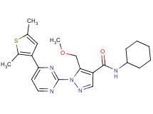 N-cyclohexyl-1-[4-(2,5-dimethyl-3-thienyl)-2-pyrimidinyl]-5-(methoxymethyl)-1H-pyrazole-4-carboxamide