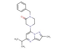 1-benzyl-4-(5-isopropyl-2-methylpyrazolo[1,5-a]pyrimidin-7-yl)-2-piperazinone