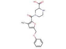 4-[3-methyl-5-(phenoxymethyl)-2-furoyl]piperazine-2-carboxylic acid