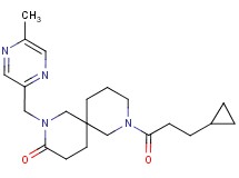 8-(3-cyclopropylpropanoyl)-2-[(5-methyl-2-pyrazinyl)methyl]-2,8-diazaspiro[5.5]undecan-3-one