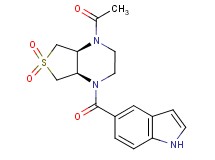 (4aR*,7aS*)-1-acetyl-4-(1H-indol-5-ylcarbonyl)octahydrothieno[3,4-b]pyrazine 6,6-dioxide