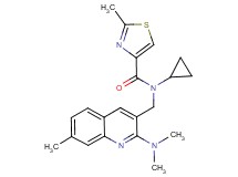 N-cyclopropyl-N-{[2-(dimethylamino)-7-methyl-3-quinolinyl]methyl}-2-methyl-1,3-thiazole-4-carboxamide