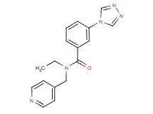 N-ethyl-N-(4-pyridinylmethyl)-3-(4H-1,2,4-triazol-4-yl)benzamide