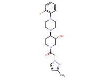 (3R*,4R*)-4-[4-(2-fluorophenyl)-1-piperazinyl]-1-[(3-methyl-1H-pyrazol-1-yl)acetyl]-3-piperidinol