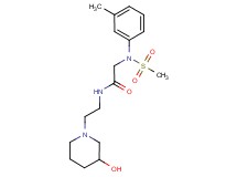 N-[2-(3-hydroxypiperidin-1-yl)ethyl]-2-[(3-methylphenyl)(methylsulfonyl)amino]acetamide