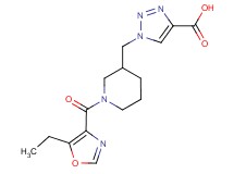 1-({1-[(5-ethyl-1,3-oxazol-4-yl)carbonyl]piperidin-3-yl}methyl)-1H-1,2,3-triazole-4-carboxylic acid