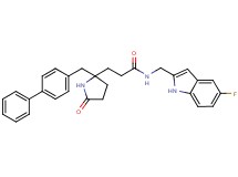 3-[2-(4-biphenylylmethyl)-5-oxo-2-pyrrolidinyl]-N-[(5-fluoro-1H-indol-2-yl)methyl]propanamide