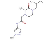 2-(4-isobutyl-2-methyl-3-oxo-1-piperazinyl)-N-(1-methyl-1H-pyrazol-4-yl)acetamide