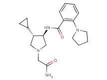 N-[rel-(3R,4S)-1-(2-amino-2-oxoethyl)-4-cyclopropyl-3-pyrrolidinyl]-2-(1-pyrrolidinyl)benzamide dihydrochloride