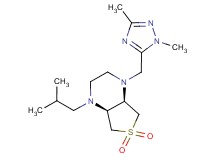 (4aS*,7aR*)-1-[(1,3-dimethyl-1H-1,2,4-triazol-5-yl)methyl]-4-isobutyloctahydrothieno[3,4-b]pyrazine 6,6-dioxide
