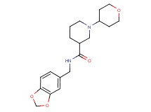 N-(1,3-benzodioxol-5-ylmethyl)-1-(tetrahydro-2H-pyran-4-yl)-3-piperidinecarboxamide